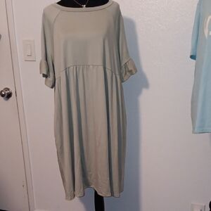Elegant Sage Green Midi Dress NWOT